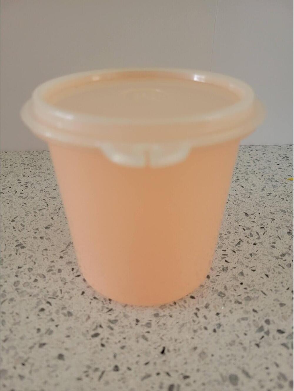 Vtg Eagle Super Seal Orange Plastic Snack Food Storage Container Made In USA 60s